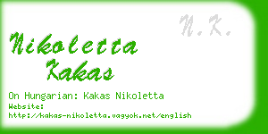 nikoletta kakas business card